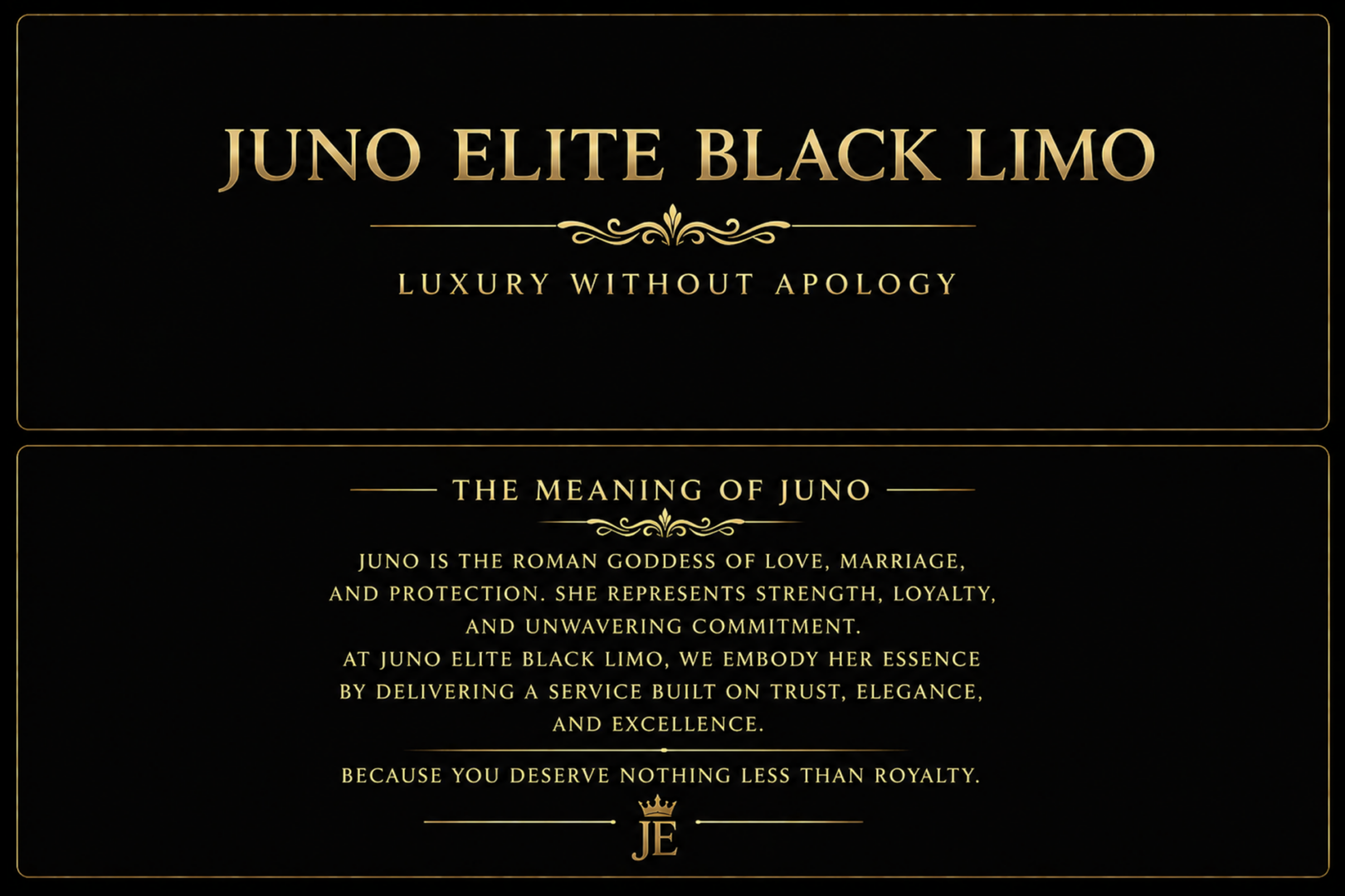 Juno Elite Black Limo: Luxury Without Apology.