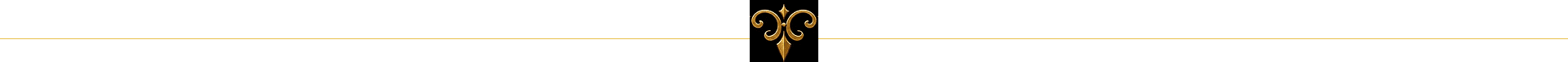 Minimalist gold flourish on dark background.