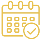 Calendar icon with checkmark